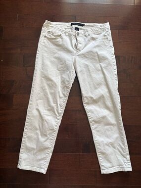 Calvin Klein ankles Jeans Women's White Straight-Leg Denim